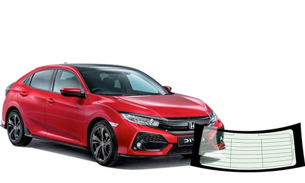 Honda Civic Back Window Replacement Honda Civic Hatch 2017/- Rear Window Replacement - VehicleGlaze
