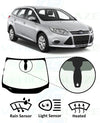 Ford Focus Estate 2011/-Windscreen Replacement-Windscreen-2011-Rain/Light Sensor-Heated-VehicleGlaze