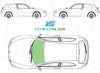 Alfa Romeo 147 (3 Door) 2001-2010-Windscreen Replacement-Windscreen-Green (standard tint 3%)-Rain/Light Sensor-VehicleGlaze