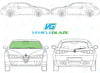 Alfa Romeo Brera 2005-2010-Windscreen Replacement-Windscreen-Green (standard tint 3%)-No Rain/Light Sensor-VehicleGlaze