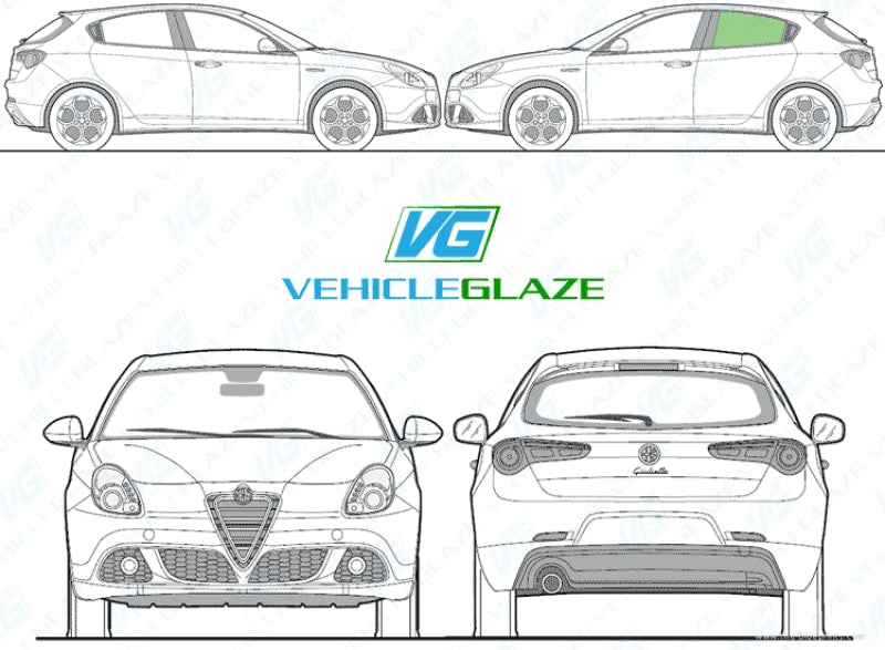 【超ポイントバック祭】 Giulietta Romeo Alfa 2010/- Replacement Window Side トートバッグ