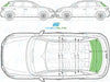 Audi A1 (5 Door) 2012/-Rear Window Replacement-Rear Window-Backlight Heated-Green (Standard Spec)-VehicleGlaze