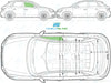 Audi A1 (5 Door) 2012/-Side Window Replacement-Side Window-Driver Right Front Door Glass-Green (Standard Spec)-VehicleGlaze