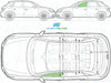 Audi A1 (5 Door) 2012/-Side Window Replacement-Side Window-Passenger Left Front Door Glass-Green (Standard Spec)-VehicleGlaze