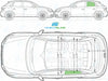 Audi A1 (5 Door) 2012/-Side Window Replacement-Side Window-Passenger Left Rear Door Glass-Green (Standard Spec)-VehicleGlaze