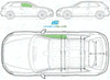 Audi A3 (3 Door) 2012/-Side Window Replacement-Side Window-Driver Right Front Door Glass-Green (Standard Spec)-VehicleGlaze