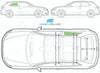 Audi A3 (3 Door) 2012/-Side Window Replacement-Side Window-Driver Right Rear Quarter Glass (No Chrome)-Green (Standard Spec)-VehicleGlaze
