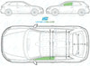 Audi A3 (3 Door) 2012/-Side Window Replacement-Side Window-Passenger Left Front Door Glass-Green (Standard Spec)-VehicleGlaze