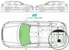 Audi A3 (5 Door) 2004-2012-Windscreen Replacement-Windscreen-Green (standard tint 3%)-No-VehicleGlaze