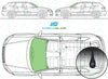 Audi A3 (5 Door) 2004-2012-Windscreen Replacement-Windscreen-Green With Grey Top Tint-Yes-VehicleGlaze