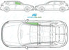 Audi A3 (5 Door) 2012/-Side Window Replacement-Side Window-Driver Right Front Door Glass-Green (Standard Spec)-VehicleGlaze