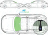 Audi A3 (5 Door) 2012/-Windscreen Replacement-Windscreen-2012-Green (standard tint 3%)-Rain/Light Sensor-VehicleGlaze