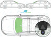 Audi A3 (5 Door) 2012/-Windscreen Replacement-Windscreen-2012-Green With Grey Top Tint-Rain/Light Sensor + LDW Camera-VehicleGlaze