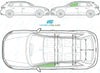 Audi A3 (5 Door) 2012/-Side Window Replacement-Side Window-Passenger Left Front Door Glass-Green (Standard Spec)-VehicleGlaze
