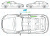 Audi A3 Convertible 2008-2014-Side Window Replacement-Side Window-Driver Right Rear Quarter Glass-Green (Standard Spec)-VehicleGlaze