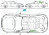 Audi A3 Convertible 2008-2014-Side Window Replacement-Side Window-Passenger Left Rear Quarter Glass-Green (Standard Spec)-VehicleGlaze