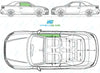 Audi A3 Convertible 2014/-Side Window Replacement-Side Window-Driver Right Front Door Glass-Green (Standard Spec)-VehicleGlaze