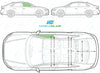 Audi A3 Saloon 2013/-Side Window Replacement-Side Window-Driver Right Front Door-Green (standard tint 3%)-VehicleGlaze