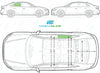 Audi A3 Saloon 2013/-Side Window Replacement-Side Window-Driver Right Rear Door-Green (standard tint 3%)-VehicleGlaze