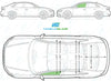 Audi A3 Saloon 2013/-Side Window Replacement-Side Window-Passenger Left Front Door-Green (standard tint 3%)-VehicleGlaze