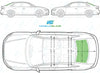 Audi A3 Saloon 2013/-Rear Window Replacement-Rear Window-Rear Window (Heated)-Green (standard tint 3%)-VehicleGlaze