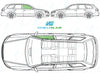 Audi A4 Avant 2001-2008-Side Window Replacement-Side Window-Driver Right Front Door Glass-Green (Standard Spec)-VehicleGlaze