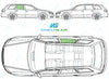 Audi A4 Avant 2001-2008-Side Window Replacement-Side Window-Driver Right Rear Door Glass-Green (Standard Spec)-VehicleGlaze