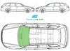 Audi A4 Avant 2001-2008-Windscreen Replacement-Windscreen-2001-Green With Grey Top Tint-No Sensor-VehicleGlaze