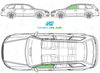 Audi A4 Avant 2001-2008-Side Window Replacement-Side Window-Passenger Left Front Door Glass-Green (Standard Spec)-VehicleGlaze