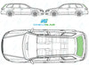 Audi A4 Avant 2001-2008-Rear Window Replacement-Rear Window-Rear Window (Heated)-Green (Standard Spec)-VehicleGlaze