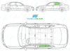 Audi A4 Saloon 2001-2008-Side Window Replacement-Side Window-Passenger Left Rear Door Glass-Green (Standard Spec)-VehicleGlaze