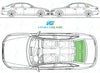 Audi A4 Saloon 2008-2016-Rear Window Replacement-Rear Window-Backlight HTD 08/16-Green (Standard Spec)-VehicleGlaze