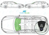 Audi A6 Avant 2011/-Windscreen Replacement-Windscreen-2011-Green (standard tint 3%)-Rain/Light Sensor + LDW Camera-VehicleGlaze