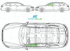 Audi A6 Avant 2011/-Side Window Replacement-Side Window-Passenger Left Front Door Glass-Green (Standard Spec)-VehicleGlaze