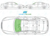 Audi A6 Saloon 2004-2011-Windscreen Replacement-Windscreen-Green With Grey Top Tint-Rain/Light Sensor-VehicleGlaze