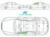 Audi A6 Saloon 2004-2011-Side Window Replacement-Side Window-Passenger Left Front Door Glass-Green (Standard Spec)-VehicleGlaze