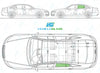 Audi A6 Saloon 2004-2011-Side Window Replacement-Side Window-Passenger Left Rear Door Glass-Green (Standard Spec)-VehicleGlaze