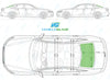 Audi A6 Saloon 2011/-Rear Window Replacement-Rear Window-Backlight HTD 11/-Green (Standard Spec)-VehicleGlaze