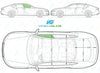 Audi A7 Sportback 2010/-Side Window Replacement-Side Window-Driver Right Front Door Glass-Green (Standard Spec)-VehicleGlaze