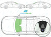 Audi A7 Sportback 2010/-Windscreen Replacement-Windscreen-2010-Green (standard tint 3%)-Rain/Light Sensor + Adaptive Cruise Control (Acoustic)-VehicleGlaze