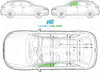 Audi Q3 2011-2017-Side Window Replacement-Side Window-Passenger Left Front Door Glass-Green (Standard Spec)-VehicleGlaze
