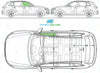 Audi Q5 2008-2017-Side Window Replacement-Side Window-Driver Right Front Door Glass-Green (Standard Spec)-VehicleGlaze
