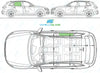 Audi Q5 2008-2017-Side Window Replacement-Side Window-Driver Right Rear Door Glass-Green (Standard Spec)-VehicleGlaze