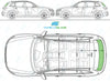 Audi Q5 2008-2017-Rear Window Replacement-Rear Window-Rear Window (Heated)-Green (Standard Spec)-VehicleGlaze