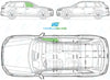 Audi Q7 2015/-Side Window Replacement-Side Window-Driver Right Front Door Glass-Green (Standard Spec)-VehicleGlaze