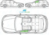 BMW 1 Series (3 Door) 2007-2012-Side Window Replacement-Side Window-Passenger Left Front Door Glass-Green (Standard Spec)-VehicleGlaze