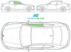 BMW 1 Series Coupe 2007-2013-Side Window Replacement-Side Window-Driver Right Front Door Glass-Green (Standard Spec)-VehicleGlaze