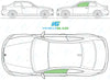 BMW 1 Series Coupe 2007-2013-Side Window Replacement-Side Window-Passenger Left Front Door Glass-Green (Standard Spec)-VehicleGlaze