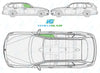 BMW 3 Series Estate 2012/-Side Window Replacement-Side Window-Driver Right Front Door Glass-Green (Standard Spec)-VehicleGlaze