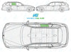 BMW 3 Series Estate 2012/-Side Window Replacement-Side Window-Driver Right Rear Door Glass-Green (Standard Spec)-VehicleGlaze